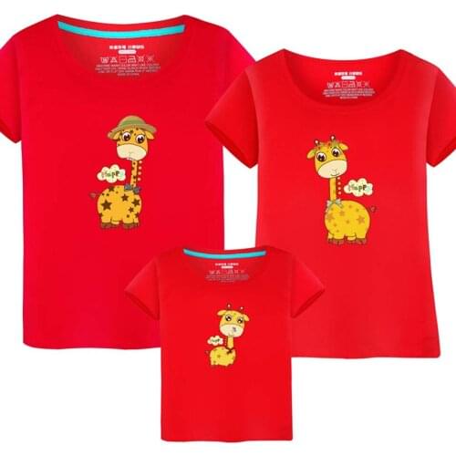 1piece Family Matching Outfits Cartoon T Shirts mother & kids T-shirt Family Clothing Mother Daughter father son