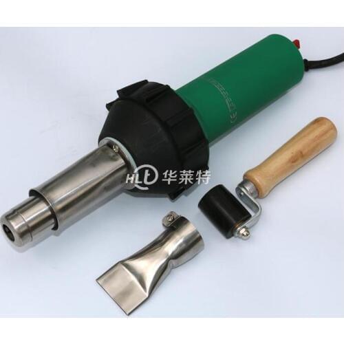 1600W Hot Air Gun Plastic Welding Torch Sports Floor Welder Industrial Welding Equipment With 40MM Flat Nozzle+40MM Roller