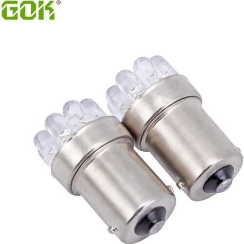 2pcs BA15S 9led 1156 P21W 9SMD LED Auto Car Light Source Tail Brake Turn Signal Parking Bulbs Lamp White yellow light DC12V