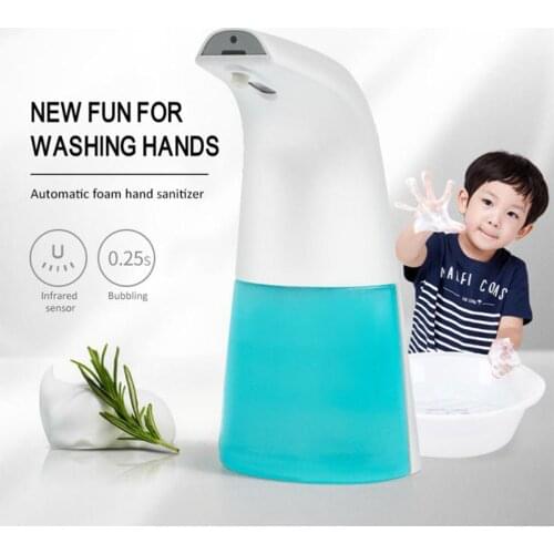 250ml Infrared Foaming Soap Dispenser Automatic Foam Soap Dispensing Device Non-touch Soap Dispenser Holder Hand Free IR Sensor