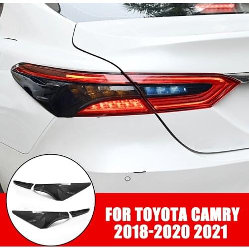 ABS Smoke Black Rear Tail Lamp Shade Cover Trim for Toyota Camry 2018-2020 2021 Lamp Hoods