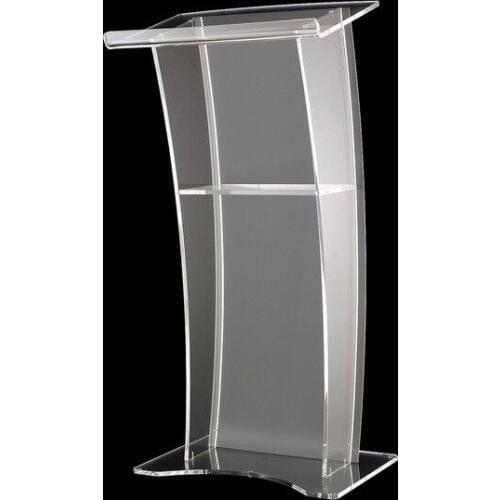 Free Shipping Modern clear acrylic podium, High quality pulpit table logo customize podium acrylic