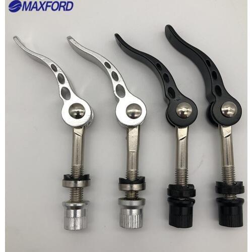 MAKSEY M8X65mm Aluminum Alloy Quick Release Clamp Black White Color Bike Seat Tube Clamp Screw Bicycle Pipe Clips Lock Tightly