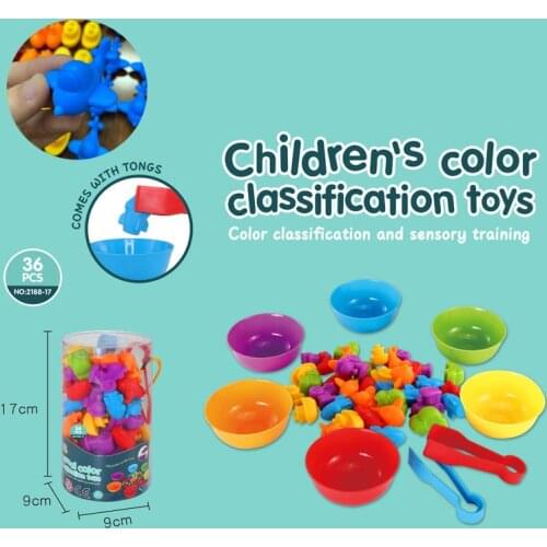 Kid Rainbow Matching Game Animal Cognition Rainbow Color Sort Fine Motor Training Montessori Sensory Education Puzzle Toy Gift