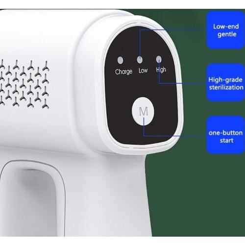 Disinfectant Mist Gun Rechargeable Handheld Nano Atomizer Adjustable Electrostatic Spray Nozzle for Home Office School