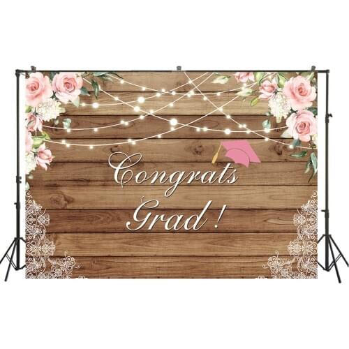 HUAYI Photography Backdrop graduation school party photo background graduation hat photobooth birthday backdrops photocallW-3805