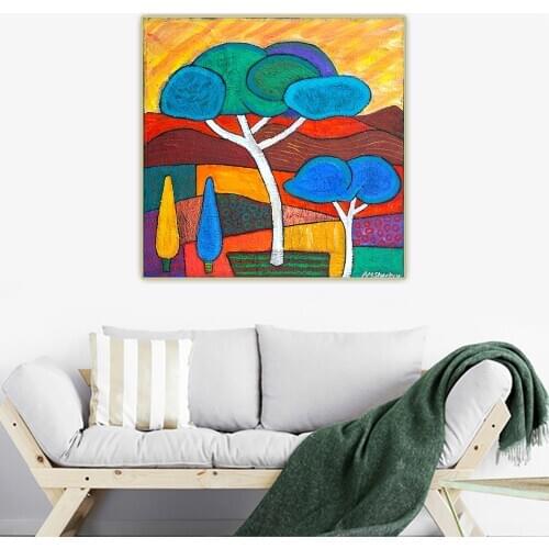 Citon Angela Sharkey《Saatchi Art Colorful Memories》Canvas Oil Painting Cartoons Picture Wall Background Decor Home Decoration