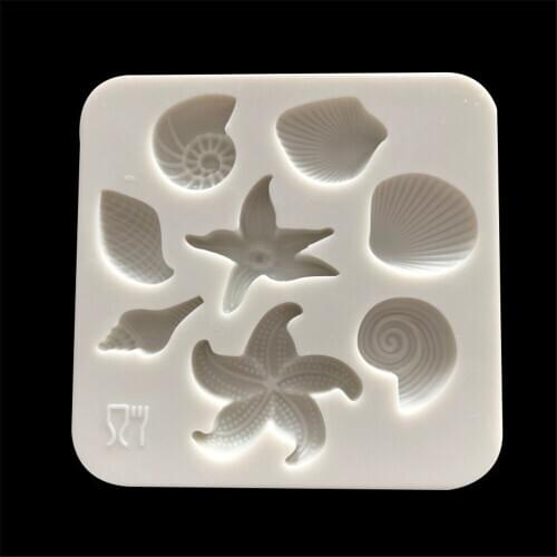 Cake Decoration Tools DIY Sea Conch Starfish Shell Fondant Cake Candy Silicone Molds Creative DIY Chocolate Mold