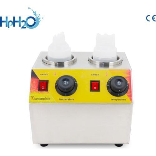 Commercial 110V/220V CE approved hot sale double sauce warmer chocolate spread sauce bottle warmer cheese sauce dispenser