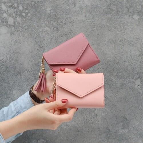 Fashion Women Wallet Mini Tassle Womens Wallet Short Coin Purse Cute Female Small Wallets For Women Ladies Purses Card Holder