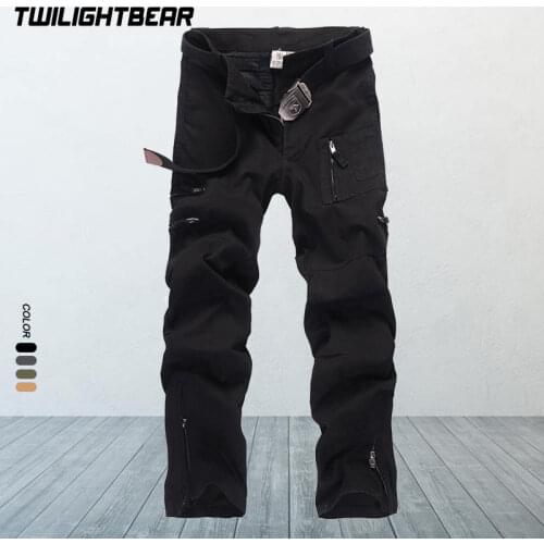 Military Mens Cargo Pants Male Multiple Pockets Overalls Scratch Pure Cotton Casual Tactical Pants Men Army Trousers 27-38 BY01