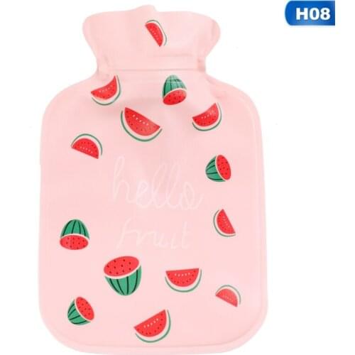 Filled Mini Explosion-proof Portable Cactu Hot Water Bags Hot Water Bottle Cute Cartoon Pattern Warm Belly Treasure Hand Warmer
