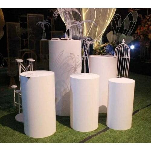 New products Round Cylinder Pedestal Display Art Decor Plinths Pillars for DIY Wedding Decorations Holiday