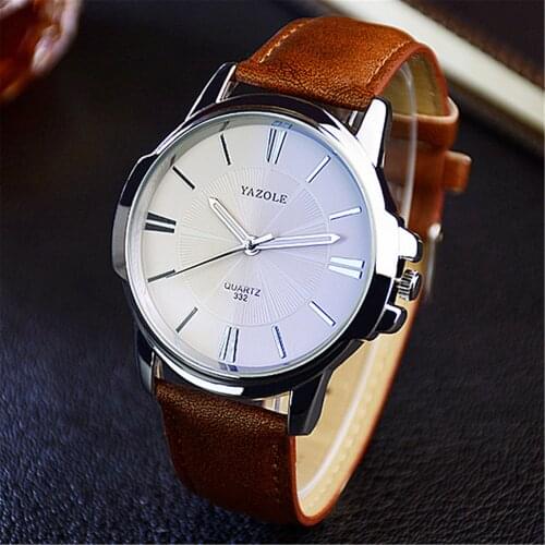 Wholesale Mens Fashion Wrist Watches Retro Design Leather Band Analog Alloy Quartz Wrist Watch Stylish Gifts