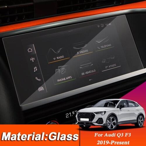 Car Styling GPS Navigation Glass Screen Film For Audi Q3 F3 2019-Present Dashboard Display Film Internal Auto Accessory