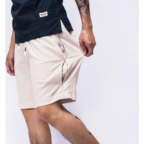 Summer Cotton Linen Shorts Men Fashion Boardshorts Breathable Male Casual Shorts Comfortable Plus Size Cool Short Masculino