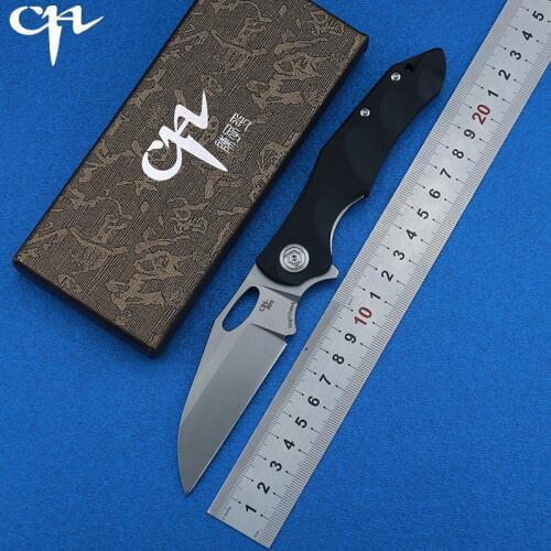 CH NIGHTHAWK Version Flipper Folding Knife D2 Blade G10 Handle Ball Bearing Utility Outdoor Camping Tactical Knives EDC Tool