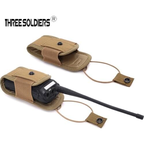 Tactical Molle Radio Walkie Talkie Pouch Waist Bag Holder Pocket Portable Interphone Holster Carry Bag for Hunting Camping
