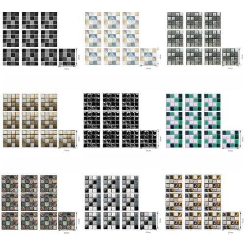 Trend Kitchen Tile Stickers Wall Home Decor Mosaic Sticker Self-adhesive 30X Bathroom