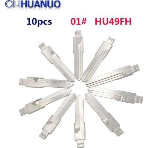 10pcs/lot Universal Car Key Uncut Blank Blade 01 # HU49 Key for Audi Age 100, for Skoda, for VW,for Santana