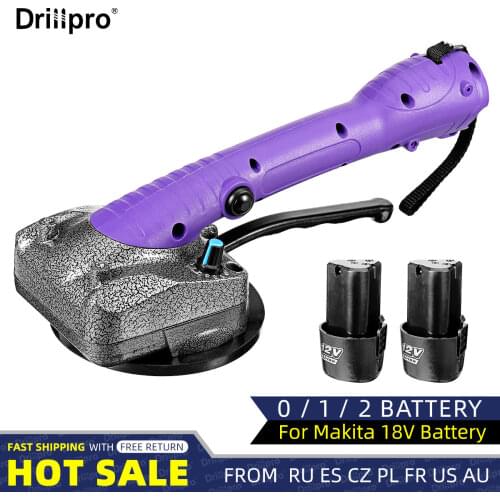Drillpro 1000W Tiling Tiles Machine Tile Vibrator Suction Cup Adjustable Protable Automatic Floor Vibrator Leveling Tool+Battery