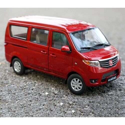 WELLY Diecast 1:18 Scale Changan Classic Red Van Minibus Simulation Alloy Car Model Collectible Souvenir Gift Display Hot Toys