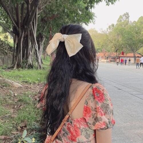 Fashion Solid Large Bow Hairpin Female Ribbon Spring Barrette Hair Clips for Girls Kawaii Hair Bows Clip Korean Hair Accessories
