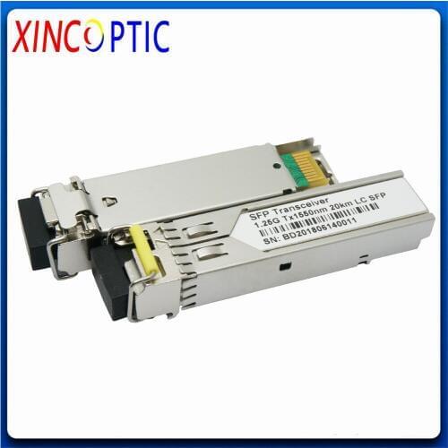 1.25G 1310/1550nm 3KM 20KM 40KM BIDI LC SC SFP,1.25Gb BIDI SC/LC Connector DDM Single Fiber SFP Transceiver SFP Switch