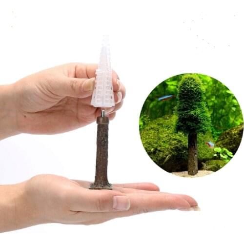 1PC Simulation Xmas Moss Christmas Tree Plant Grow Aquarium Tank Landscape Decor G03 Drop ship