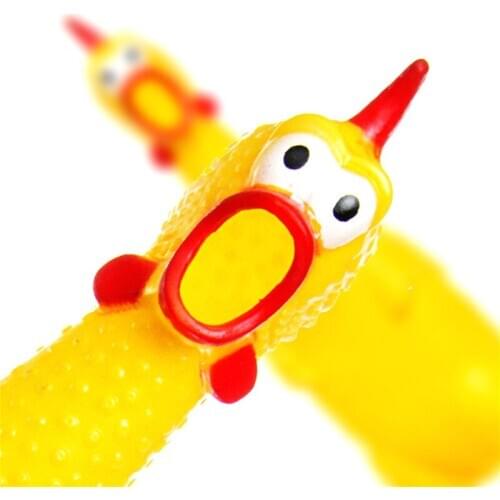 17cm Make Sound Funny Rubber Chicken Squeeze Sound Toy Pets Toy Product Dog Toys Shrilling Gags & Practical Jokes Funny Gadgets