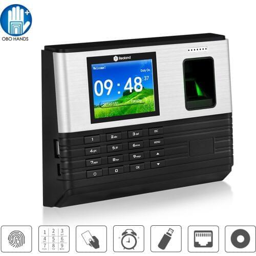 Realand 2.8inch TCP/IP/WIFI Biometric Fingerprint Attendance Machine RFID Employee Check-in System Time Clock Recorder Password
