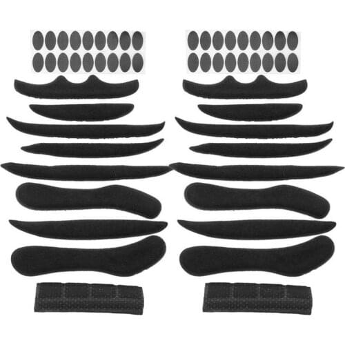 2sets Cycling Helmet Pads Sealed Sponge Bicycle Electric Motorcycle Riding Helmet Velcro Lining Sponge Inner Pads Protection Pad