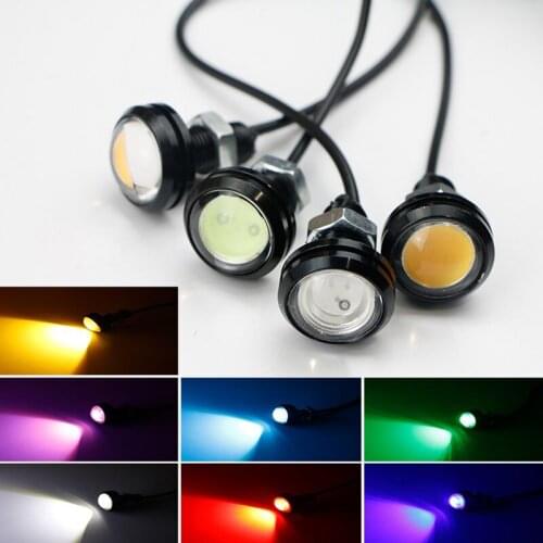 2 Pairs 23mm 10W LED Eagle Eye Car Auto DRL Daytime Running Tail Backup Light Lamp