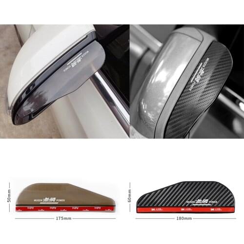 2 Pcs Car Rearview Mirror Rain Eyebrow Car Eyebrow Canopy for Honda Mugen Power Car Accessories
