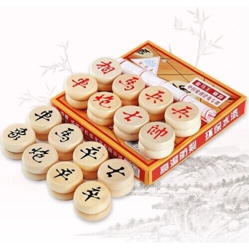 2021 chinese traditional set wooden table chess chinese chess games resin chessman christmas birthday premium gifts entertainme