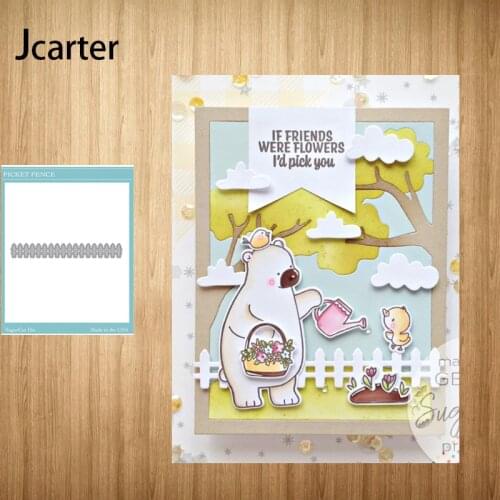 2021 Fence Metal Cutting Dies Craft Stencil for Scrapbooking Handmade Tools Make Album Paper Model Punch Blade Decor Template