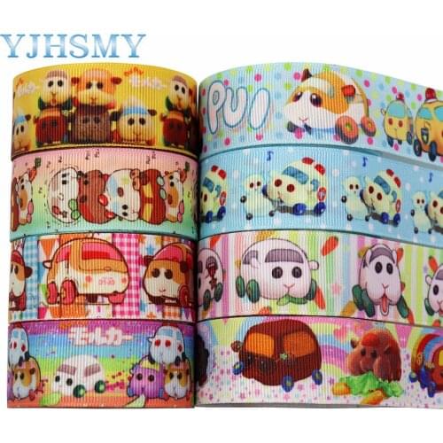 5 Yards 1 Inch Cartoon Print Grosgrain Ribbon for Hair Bow Hair Clip Accessories Collar DIY Supplies Material M-21416-465