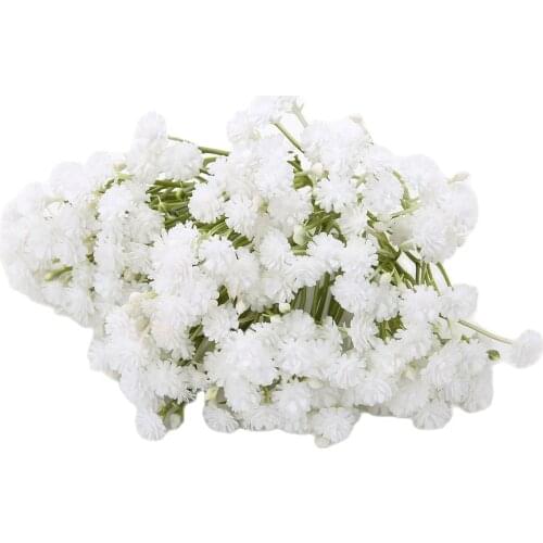 5PCs 8.9cm White Bouquet Artificial Flowers High Quality Fake Flowrer Wedding Party DIY Accessories Home Decoration Accessories