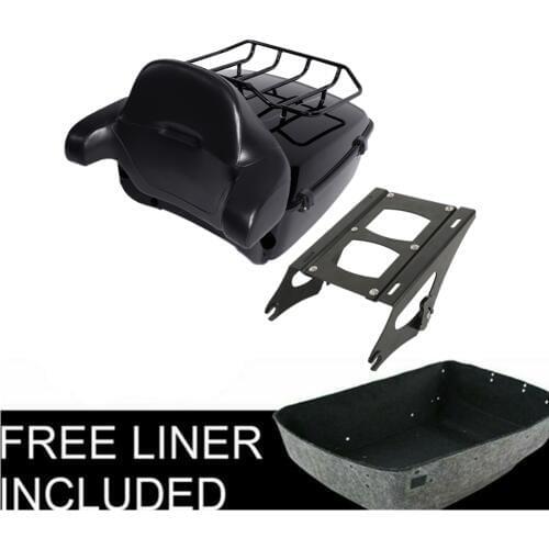 Motorcycle Pack Trunk Mount Luggage Rack Backrest For Harley Tour Pak Touring Road King Road Glide Street Glide 2014-2020 19
