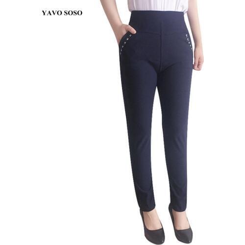 New Arrival Women Pants Spring Autumn Casual Plus size XXXL Elastic waist trousers women pants