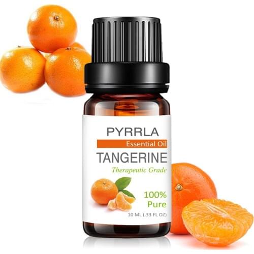 Pyrrla 10ml Tangerine Pure Essential Oils Refreshing Aromatherapy For Purifying Air Orange Ginger Myrrh Massage Essential Oil