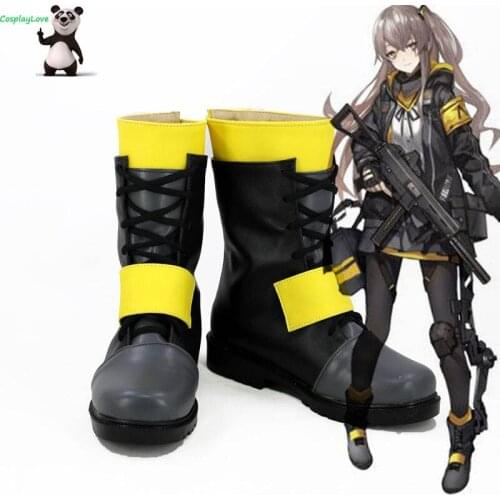 Girls Frontline UMP45 Black Yellow Cosplay Shoes Boots Custom Made For Hallowee Christmas CosplayLove