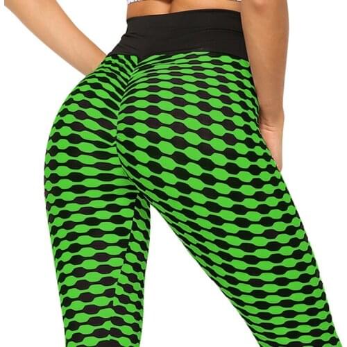 Stretchy Striped Sport Leggings Women Push Up Yoga Pants High Waist Fitness Jogging Tights