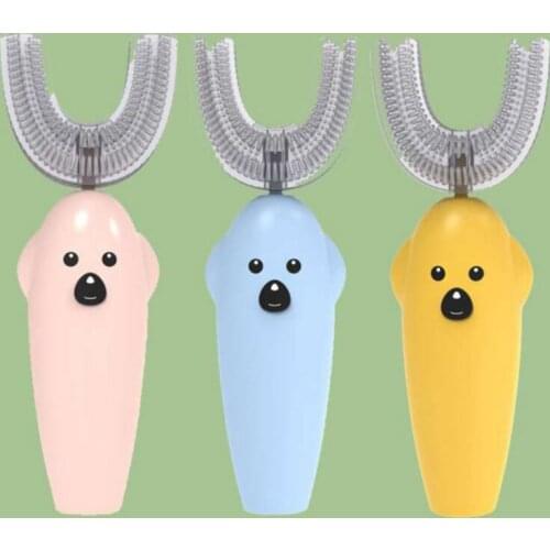 Electric Toothbrush Kids Modes Rechargeable U-Shaped Intelligent Automatic Cartoon Childrens Toothbrush