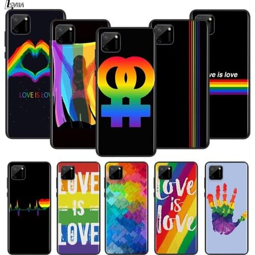Gay Lesbian LGBT Rainbow Pride For OPPO Realme Narzo 20 C2/3/11/12/15/17 X2 X3 X7 XT X50 Q2i V3 V5 V15 Pro Black Phone Case