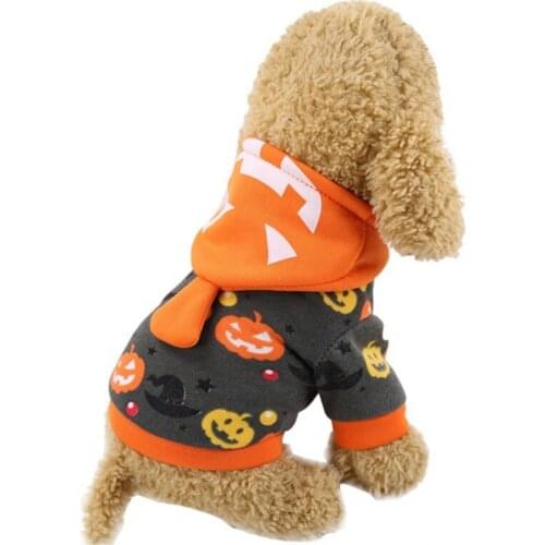 Cat Dog Cosplay Suit Cute Pumpkin Costume Halloween Christmas Dress Up Clthoing for Small Medium Large Dogs