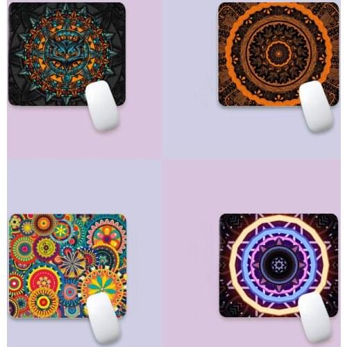 Mandala Flower Totem Office Mice Gamer Soft Mouse Pad Edge Native Rubber Special Game Mouse Pad Polyethylene Table Mat Non Slip