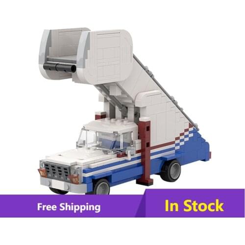 MOC Bricks Arrested Development Stair Car City Boarding car DIY Building Blocks DIY Aircraft Boarding Toys Kids For Boy Gift