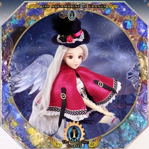 BJD 1/6 doll MM Girl Tarot Series 30cm Joint body doll Name is The Magician Grey white hair
