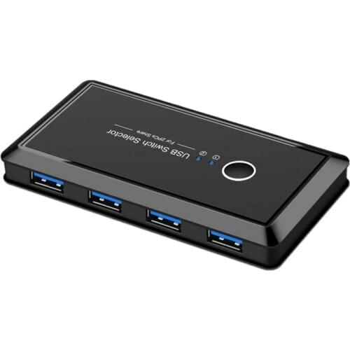 KVM Switch Box USB 3.0 Switcher 2 Port PCs Sharing 4 USB Devices for Keyboard Printer Monitor USB Switch
